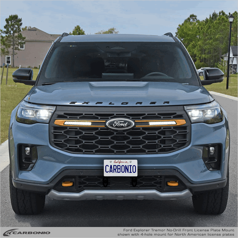 Support De Plaque D'Immatriculation Sans Perçage Pour Ford Explorer (2025-2026)