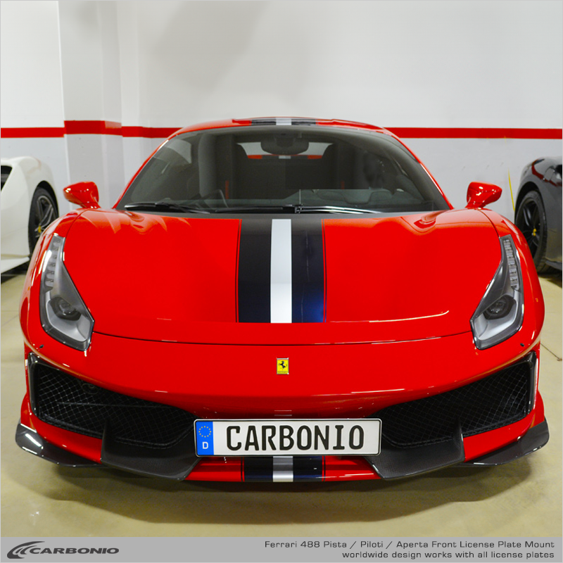 Ferrari 488 Pista License Plate Mount