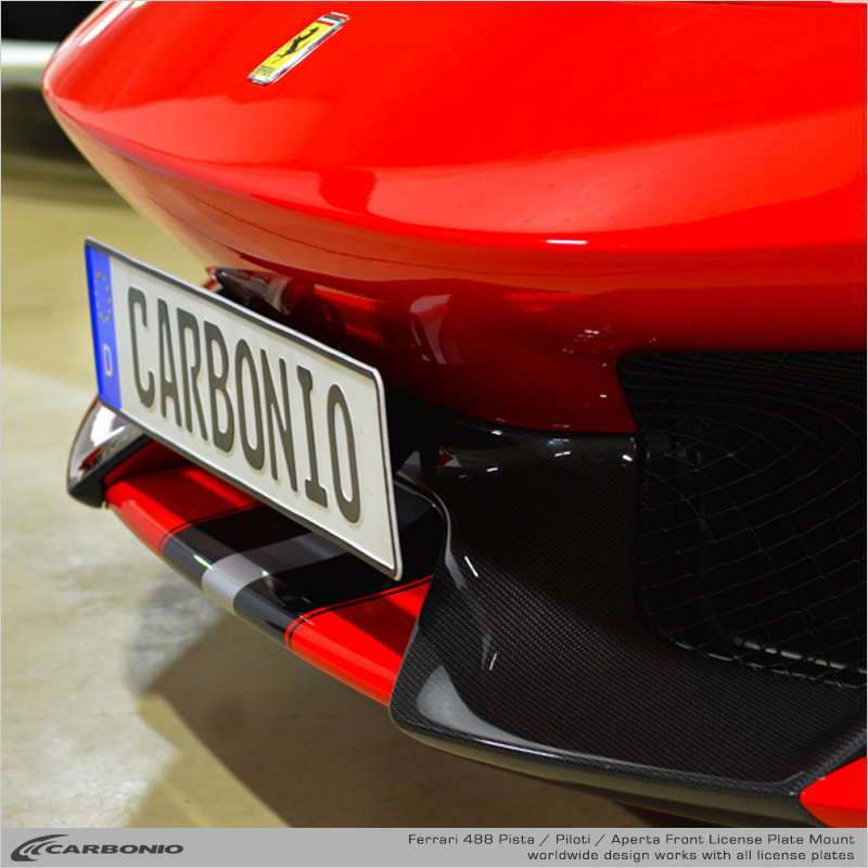 Ferrari 488 Pista License Plate Mount