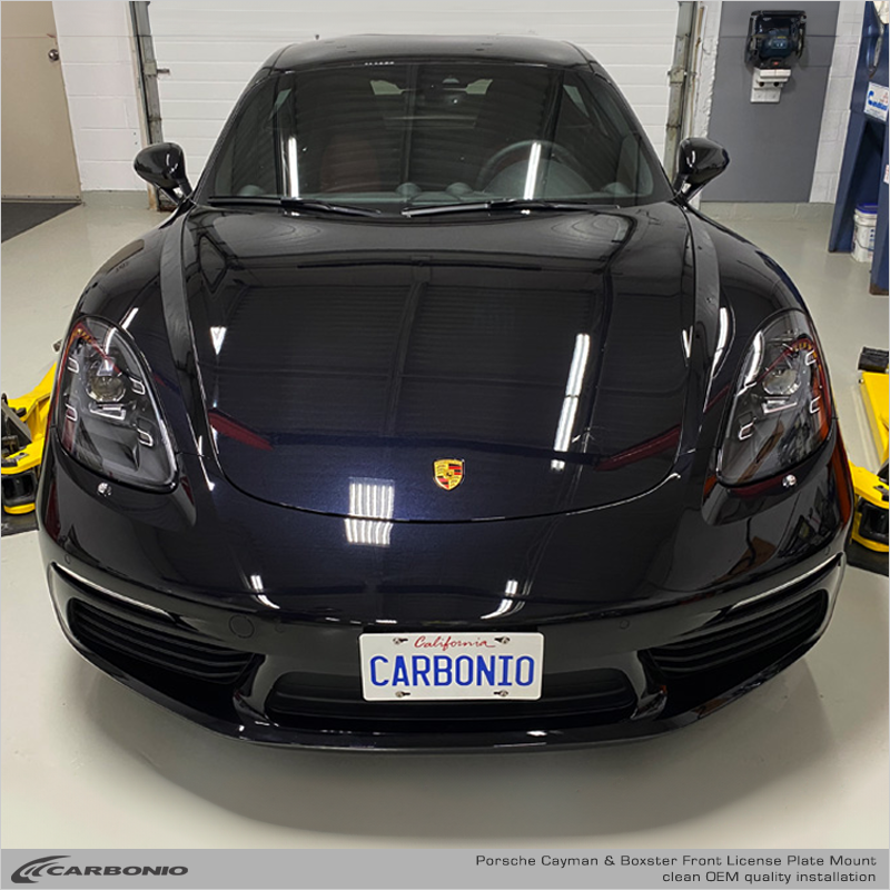 Porsche 718 Cayman & Boxster all models incl. GTS (982 body 2016-2025) No Drill Front License Plate Mount