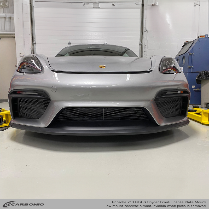 Porsche 718 Cayman GT4, GT4 RS, & Spyder (982 body 2020-2026) No Drill License Plate Mount