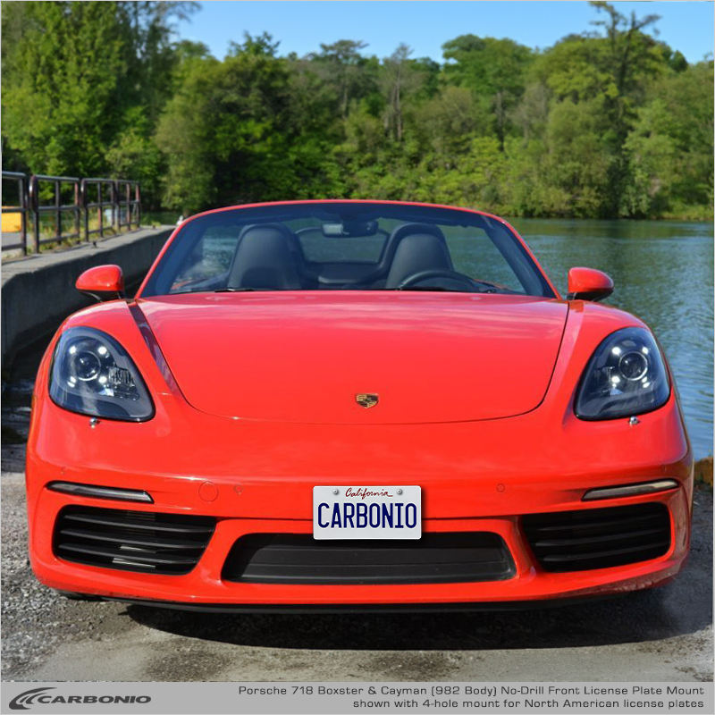 Porsche 718 Cayman & Boxster all models incl. GTS (982 body 2016-2025) No Drill Front License Plate Mount
