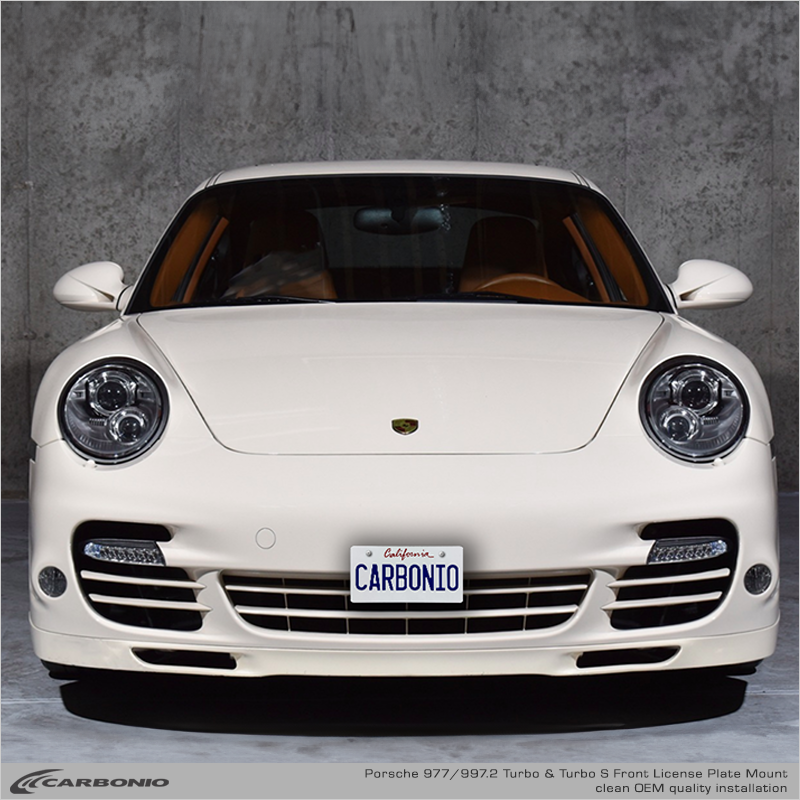 Porsche 911 Turbo & Turbo S (997 & 997.2 body 2005-2013) No-Drill Front License Plate Mount