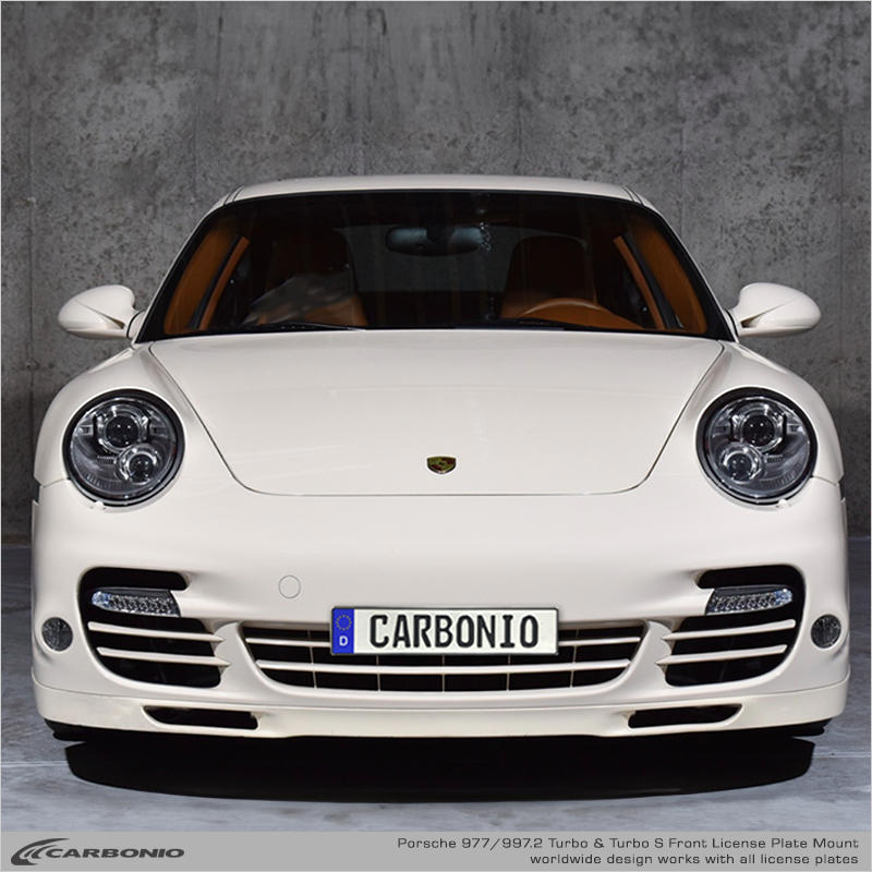 Porsche 911 Turbo & Turbo S (997 & 997.2 body 2005-2013) No-Drill Front License Plate Mount