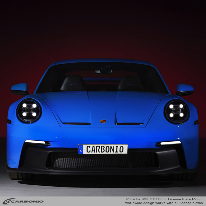 Porsche GT3 (992.1 & 992.2 body 2021-2025) Removable No Drill License Plate Mount
