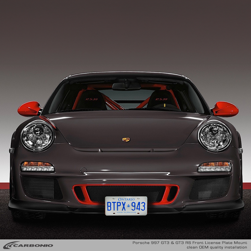 Porsche 997 GT3 & GT3 RS No Drill License Plate Mount