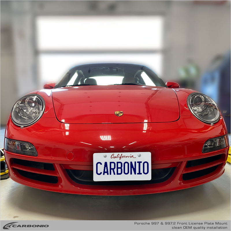 Porsche 911 2005-2012 (997 & 997.2 Body) No Drill Front License Plate –  Carbonio