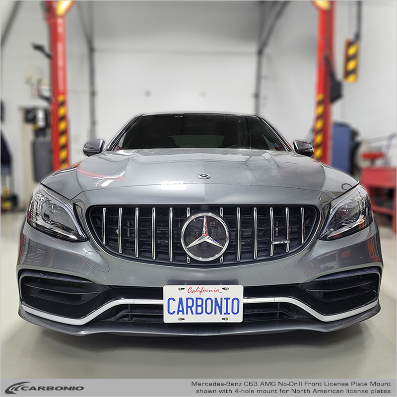 Mercedes Benz C63 AMG No Drill Front License Plate Mount