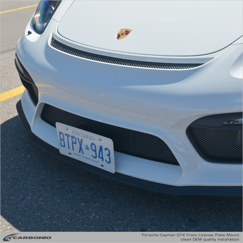 Porsche Cayman GT4 (981 body 2015-2019) No Drill License Plate Mount