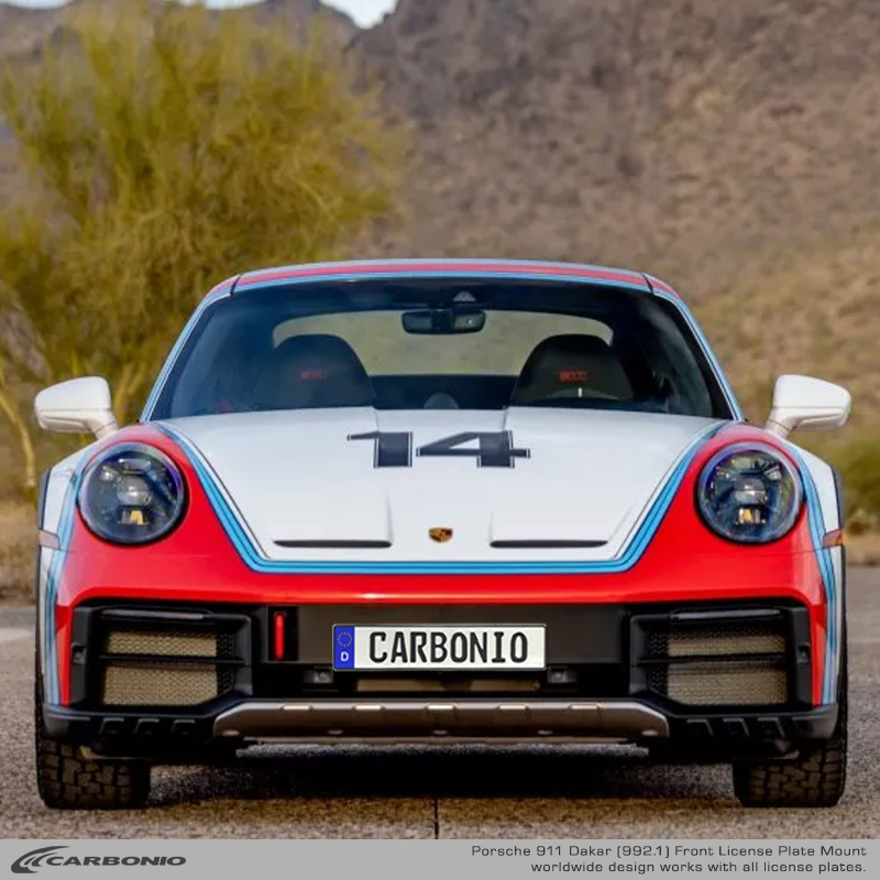 Porsche 911 (992.1 body 2020-2024) No Drill Front License Plate Mount