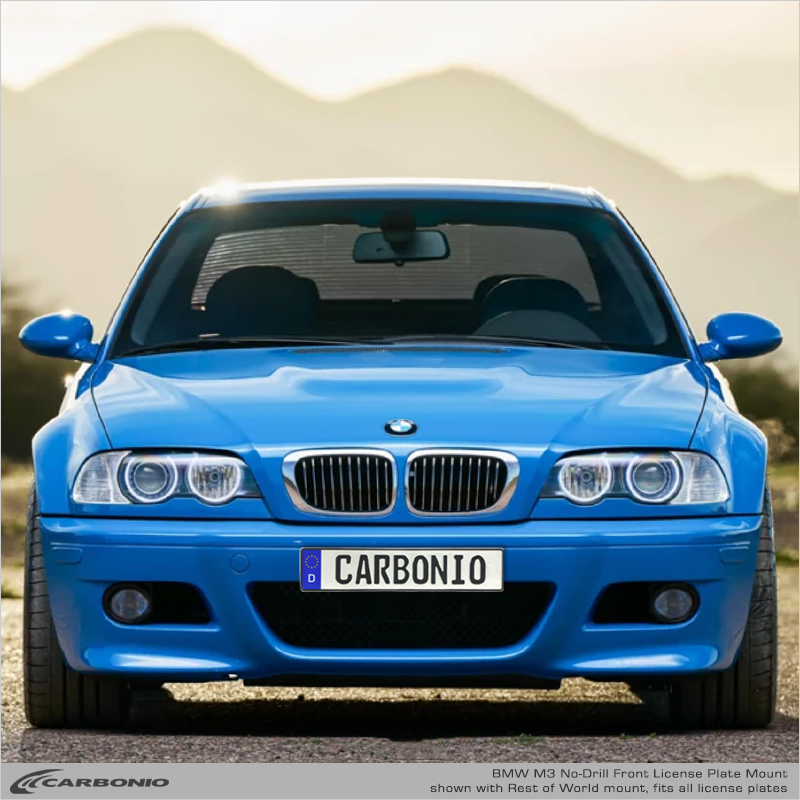 BMW M3 (2000-2019) E46, E90, F80 No-Drill Front License Plate Mount