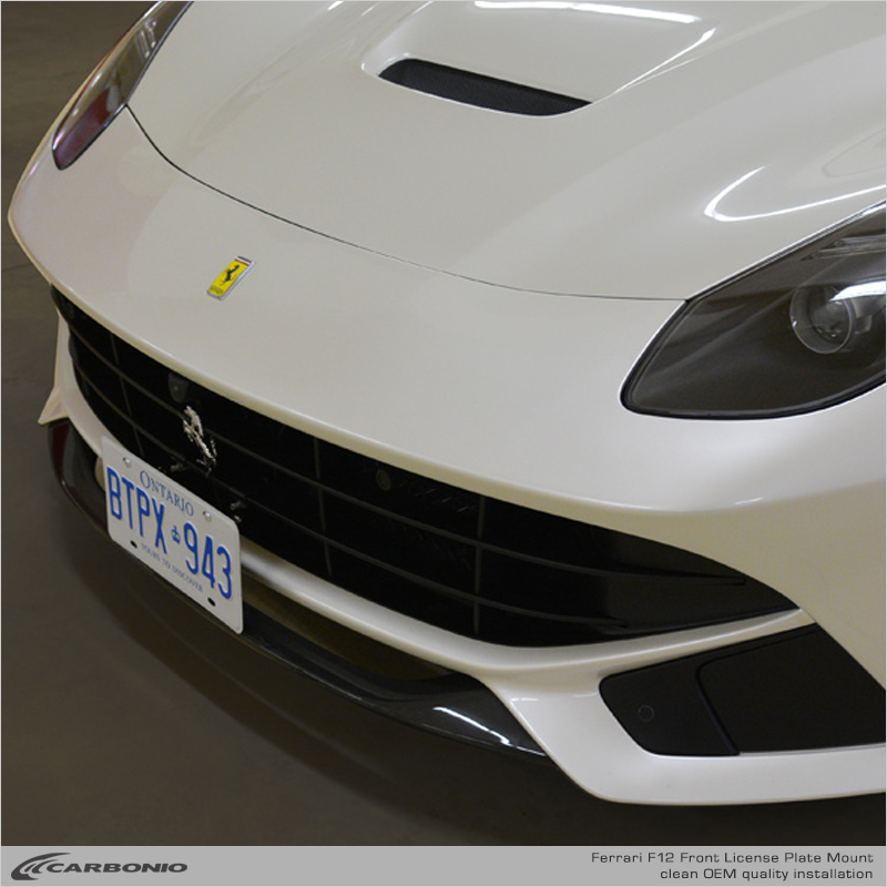 Ferrari F12 No-Drill Front License Plate Mount