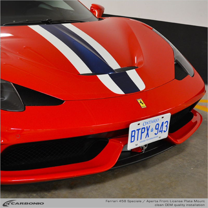 Ferrari F458 Speciale & Aperta License Plate Mount