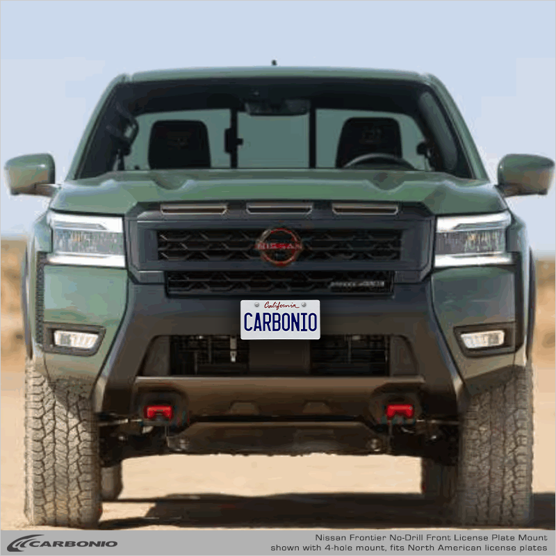 Nissan Frontier (2022-2026) No Drill License Plate Mount – Carbonio
