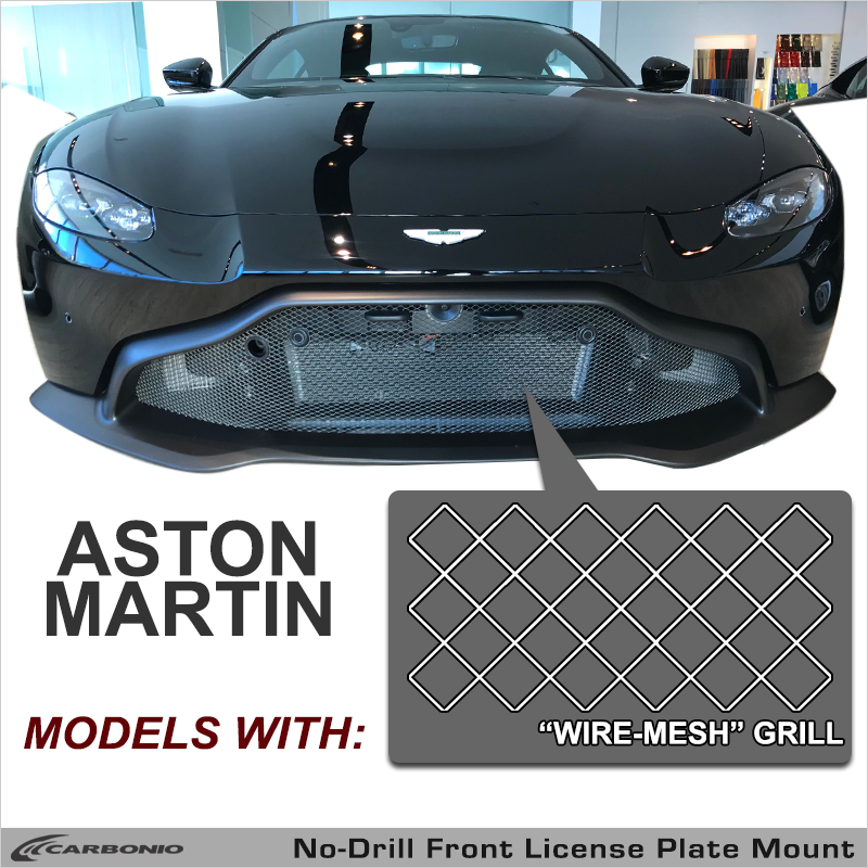 Aston Martin (Otros Modelos) Soporte Delantero Para Placa De Matrícula Sin Perforación