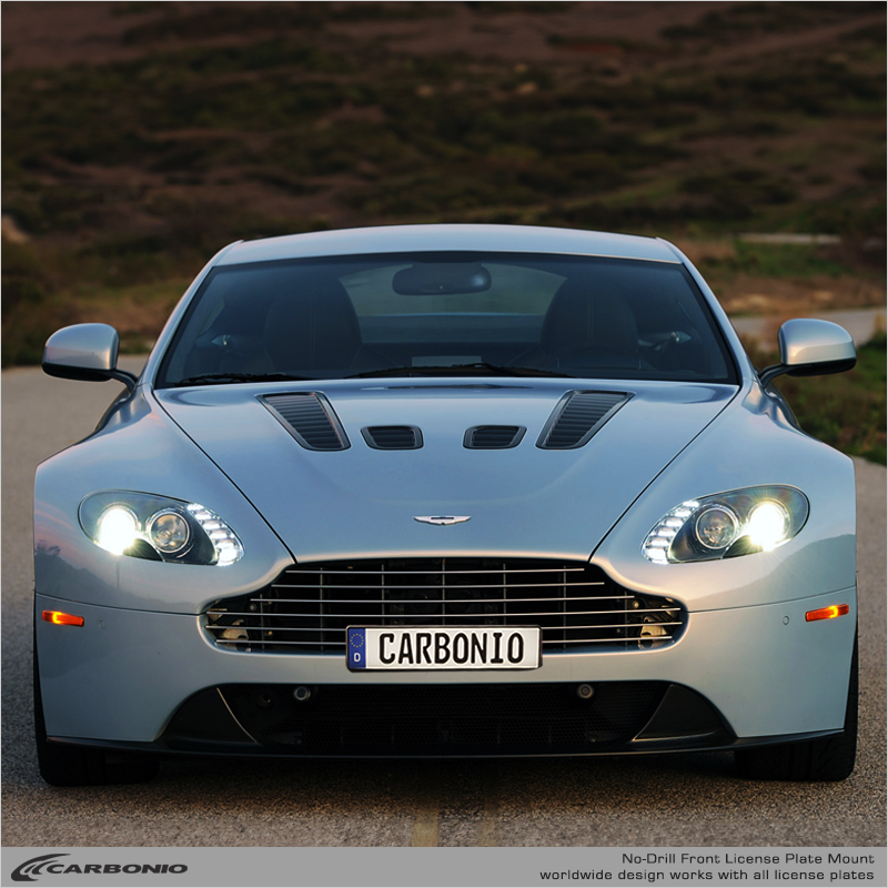 Aston Martin Vantage (1993-2026) Soporte Frontal para Placa de Matrícula Sin Perforar
