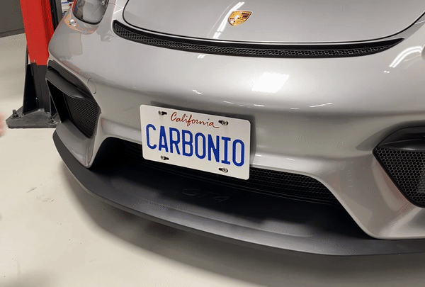 Porsche GT3 (992.1 & 992.2 body 2021-2025) Removable No Drill License Plate Mount