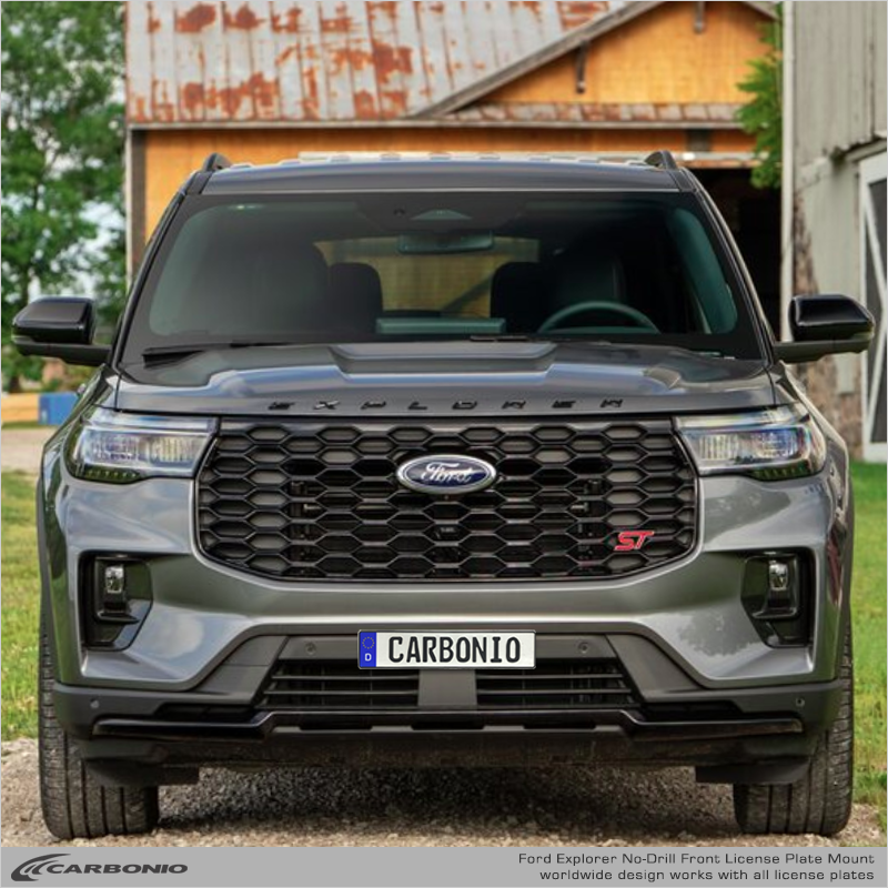 No-Drill Front Grille License Plate Bracket For Ford Expedition / Explorer / Edge - SI