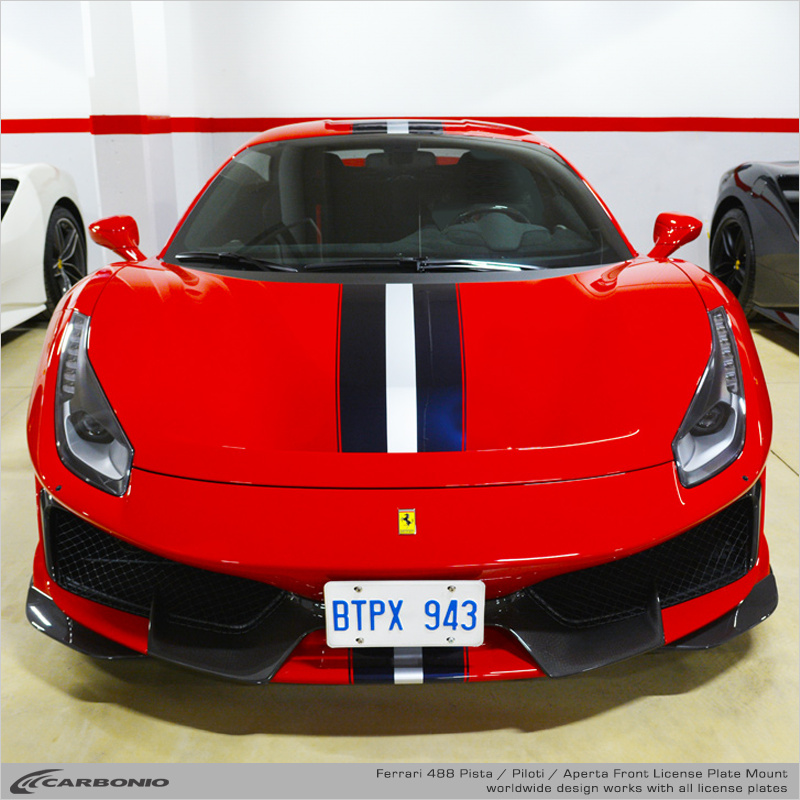 Ferrari 488 Pista (2017-2019) No-Drill Front License Plate Mount