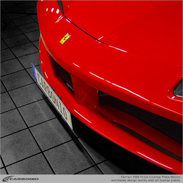 Ferrari F488 (2015-2021) No-Drill Front License Plate Mount – Carbonio