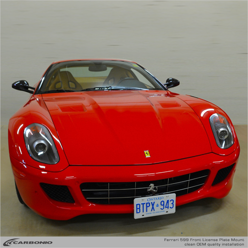 Ferrari 599 (2006-2012) No-Drill Front License Plate Mount – Carbonio