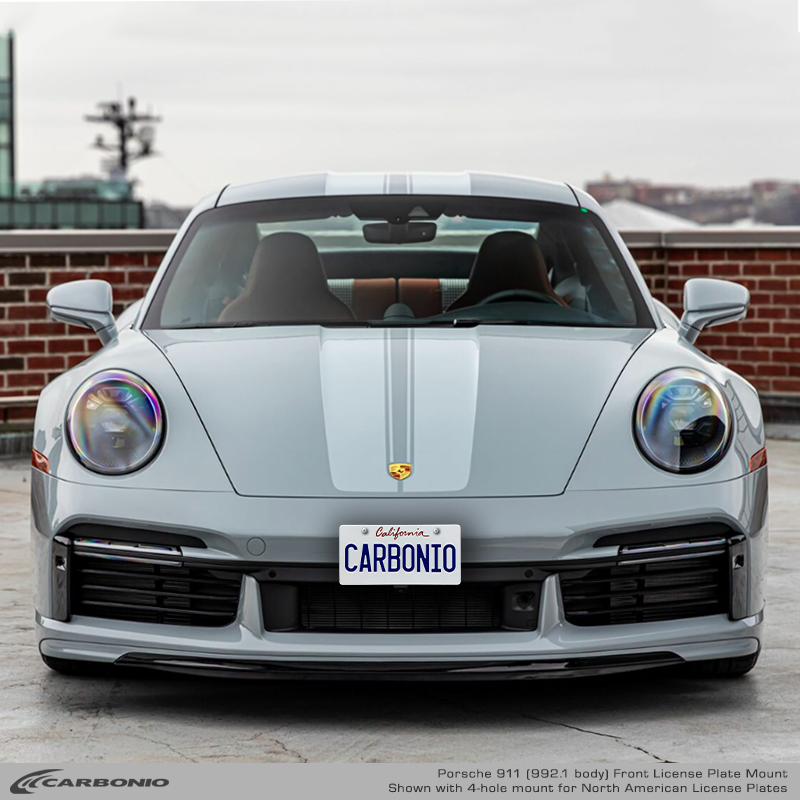 Porsche 911 (992.1 body 2020-2024) No Drill Front License Plate Mount