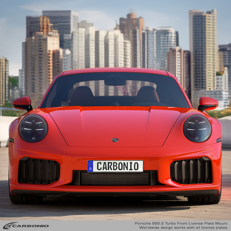 Porsche 911 Turbo & Turbo S (992.2 body 2026+) No Drill Front License Plate Mount