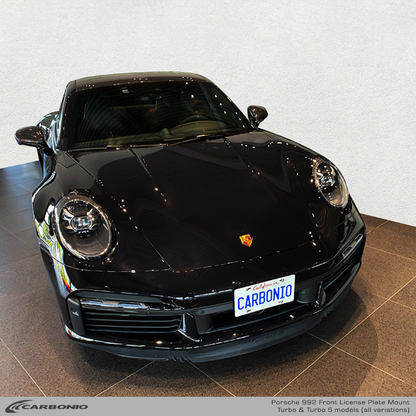 Porsche 911 Turbo & Turbo S (992 body 2020+) No Drill Front License Plate Mount