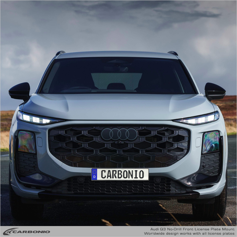 Audi Q3 (2026+) Soporte Delantero para Placa de Matrícula Sin Taladrar