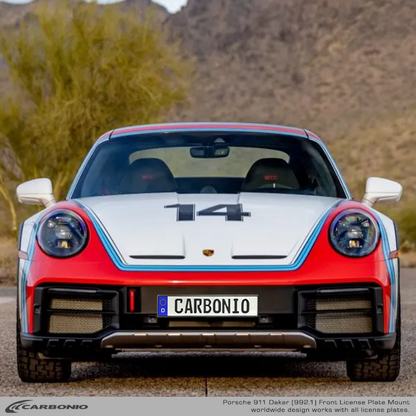 Porsche 911 (992.1 body 2020-2024) No Drill Front License Plate Mount