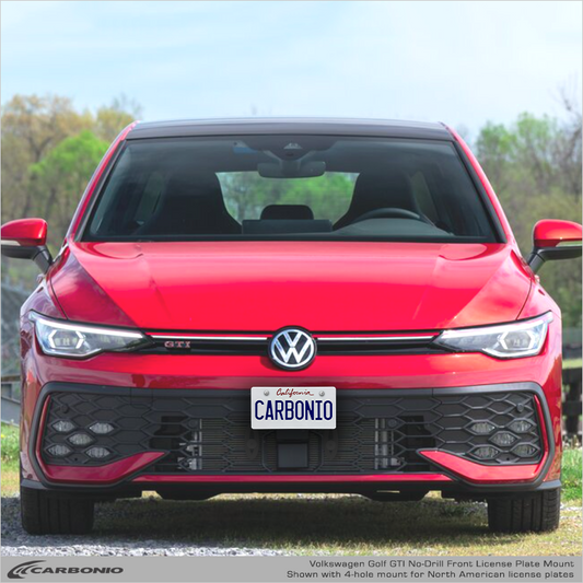 Soporte delantero para placa de matrícula sin taladro para VW Golf GTI (2025-2026)