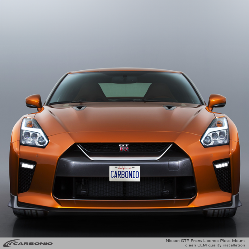 Nissan GTR (2007-2025) No-Drill Front License Plate Mount – Carbonio