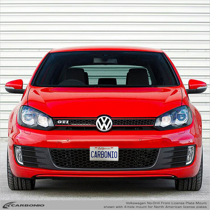 VW Golf / Jetta / GTI /  GLI/ R / Alltrack  No-Drill Front License Plate Mount (MK6)  2008-2012