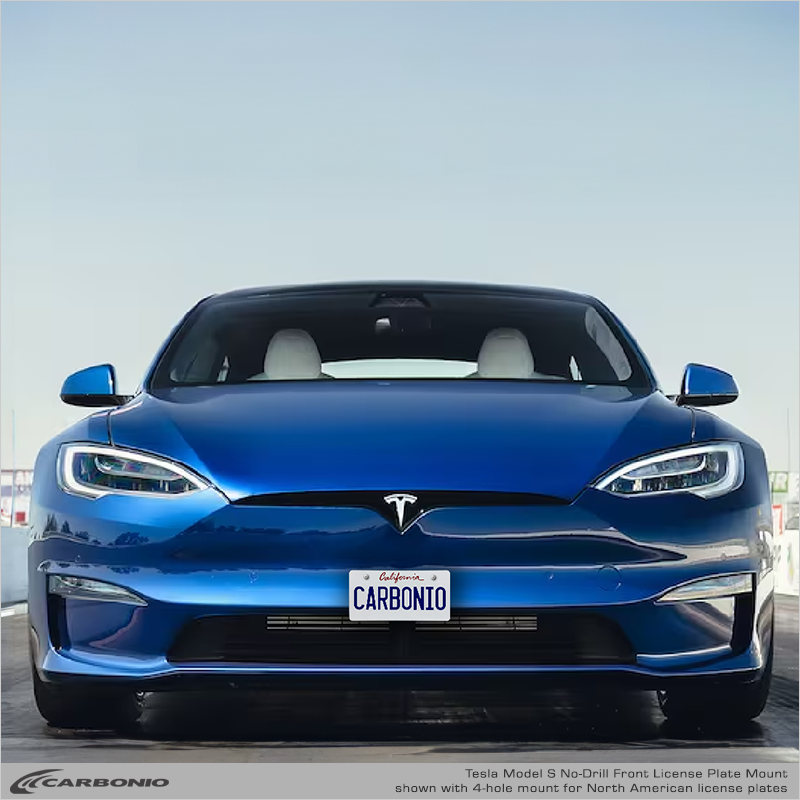 Tesla Model S (2021-2026) No Drill License Plate Mount – Carbonio