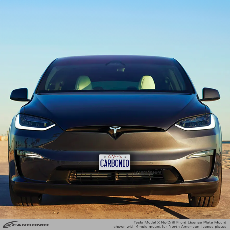 Tesla Model X No Drill License Plate Mount – Carbonio