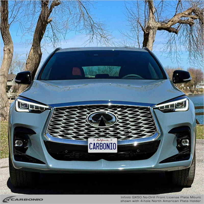 Infiniti QX50 / QX55 (2019-2026) Soporte para placa de matrícula sin taladrar