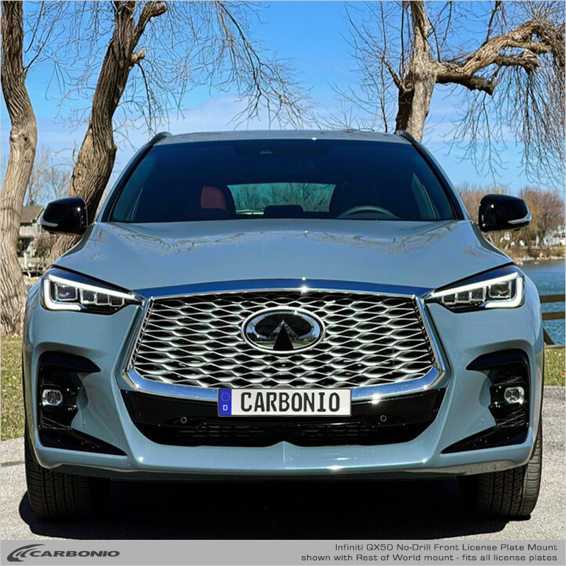 Infiniti QX50 / QX55 (2019-2026) Soporte para placa de matrícula sin taladrar