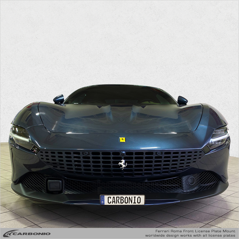Ferrari Roma (2020-2026) No Drill License Plate Mount – Carbonio Ferrari Roma (2020-2026) No Drill License Plate Mount – Carbonio