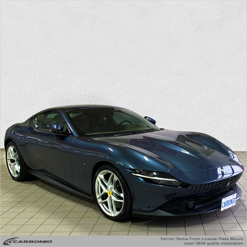 Ferrari Script Roma Show Plates Ferrari Roma (2020-2026) No Drill License Plate Mount – Carbonio