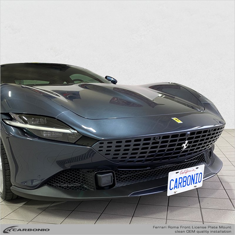 Ferrari Script Roma Show Plates Ferrari Roma (2020-2026) No Drill License Plate Mount – Carbonio
