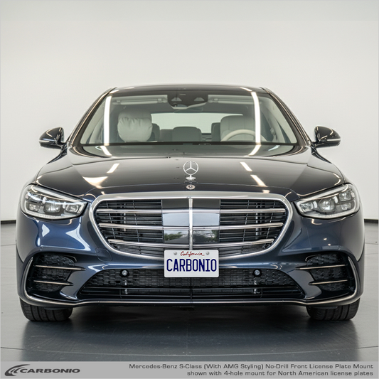 Mercedes-Benz S-Class (2021-2026) Soporte para Placa Frontal Sin Taladrar