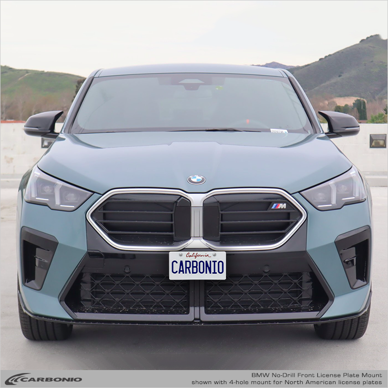 BMW X2 (2017-2026) No-Drill Front License Plate Mount – Carbonio BMW X2 (2017-2026) No-Drill Front License Plate Mount – Carbonio