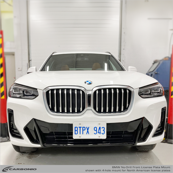 BMW X3 (2022-2025) No-Drill Front License Plate Mount – Carbonio