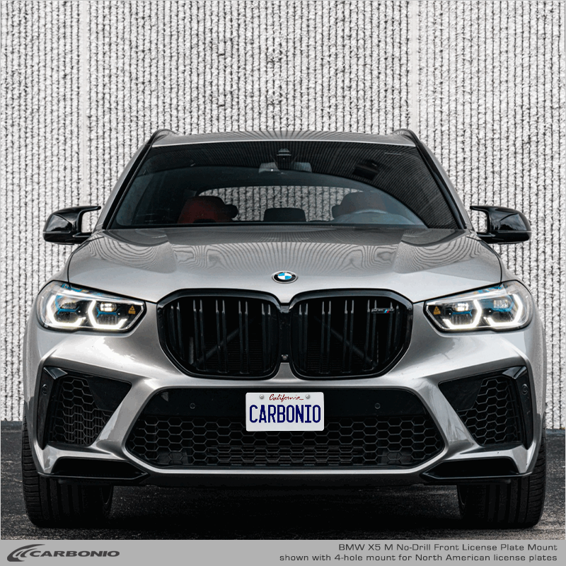 Support de plaque d'immatriculation avant sans perçage pour BMW X Series M (2014-2026 X3 M, X4 M, X5 M, X6 M)
