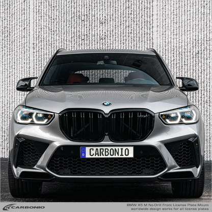 Support de plaque d'immatriculation avant sans perçage pour BMW X Series M (2014-2026 X3 M, X4 M, X5 M, X6 M)